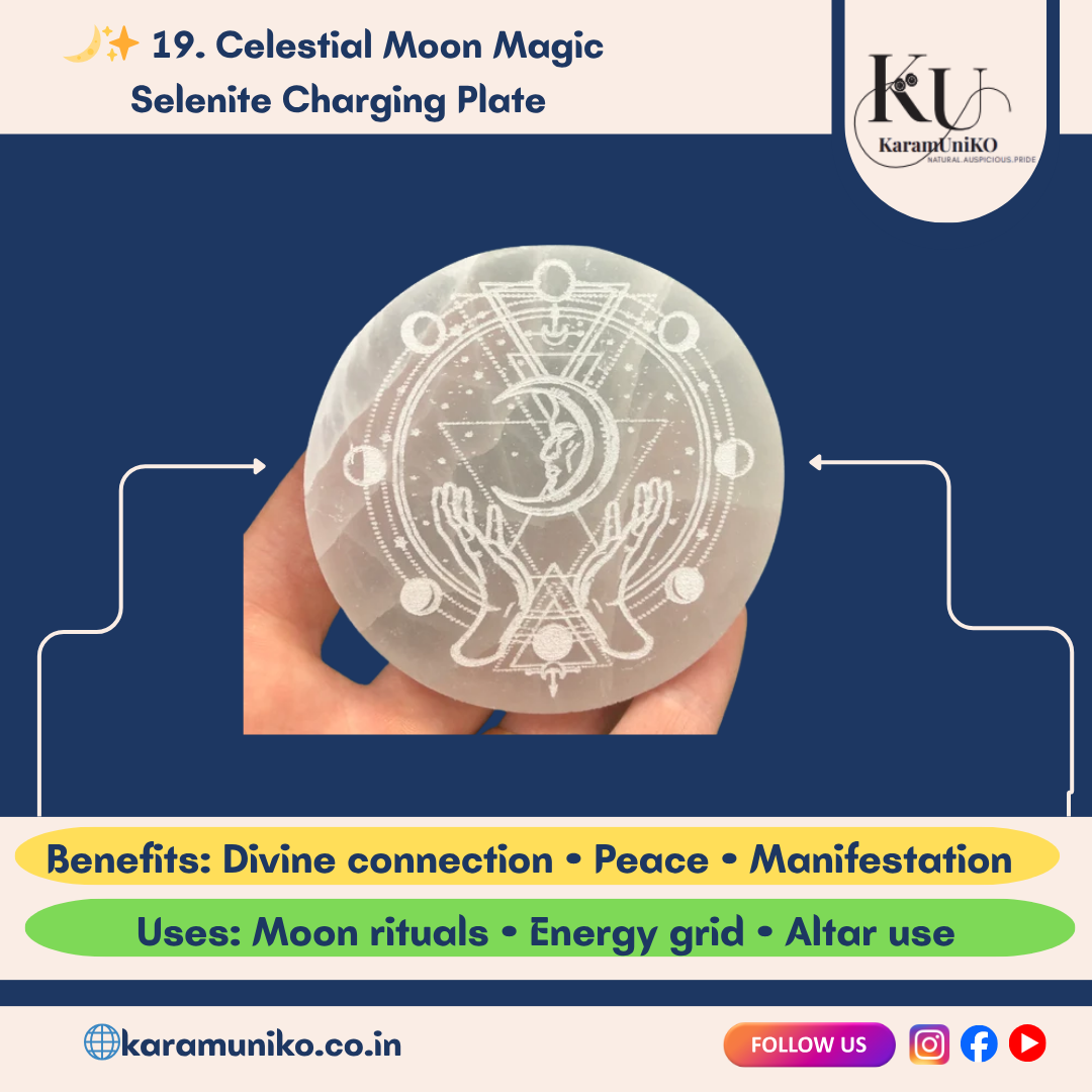 Celestial Moon Magic Selenite Charging Plate