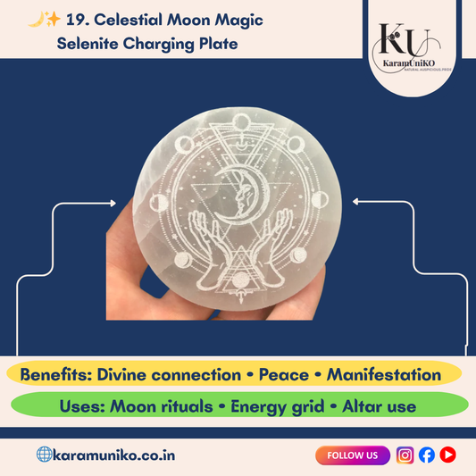 Celestial Moon Magic Selenite Charging Plate