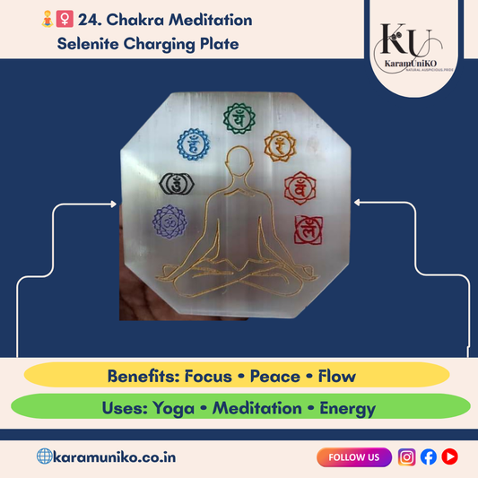 Chakra Meditation Selenite Charging Plate