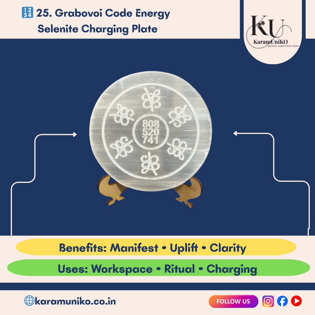 Grabovoi Code Energy Selenite Charging Plate