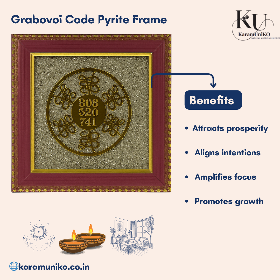 Grabovoi Code Pyrite Frame – Karamuniko Sacred Geometry Series