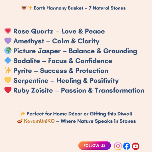 Balance of 7 Energies – Healing Stone Basket