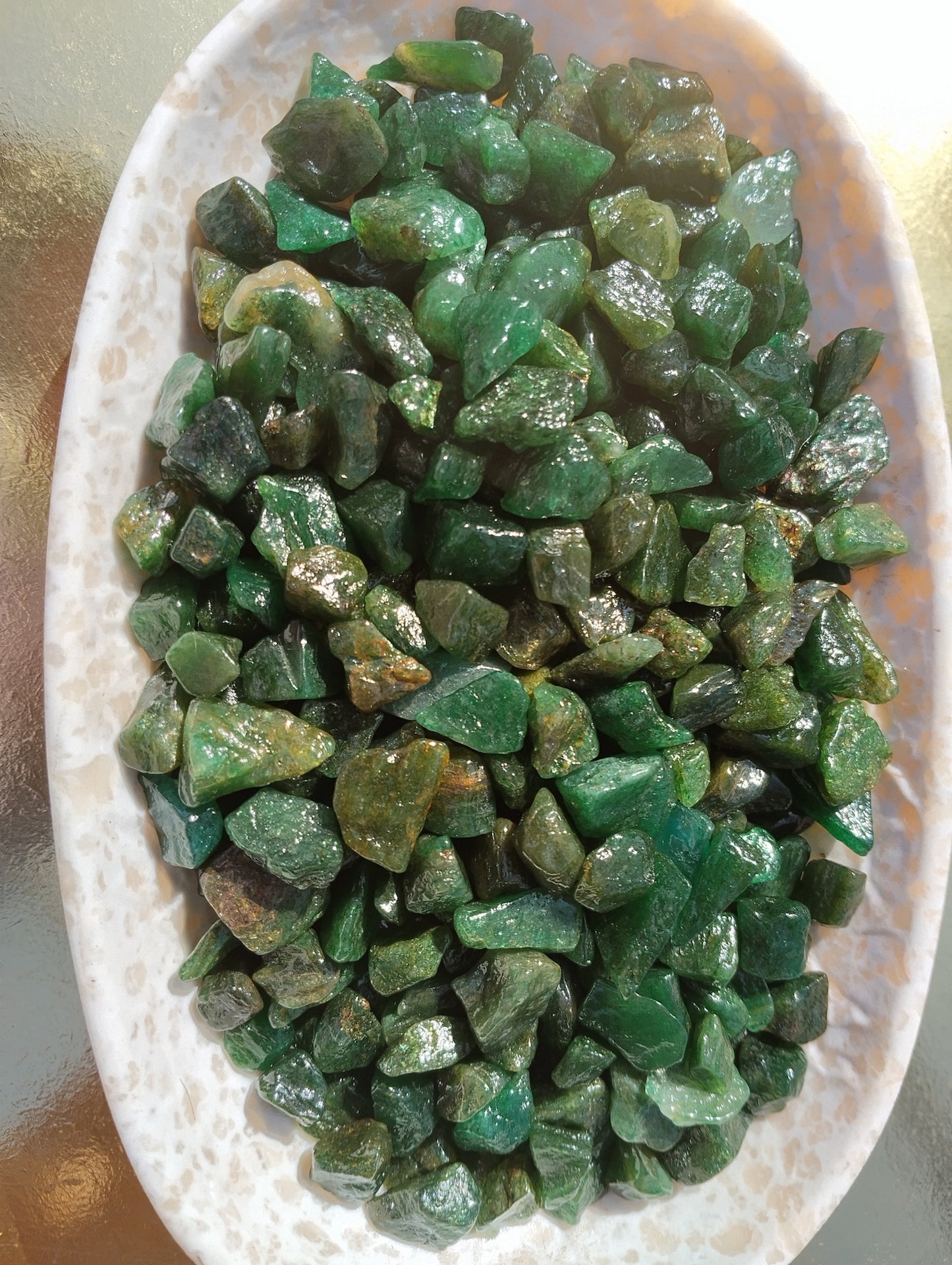 Green Mica Crystal Chips