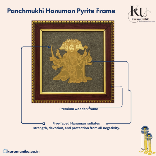 Panchmukhi Hanuman Pyrite Frame