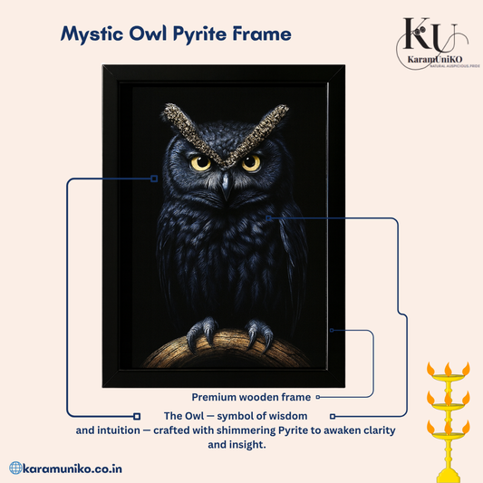 Mystic Owl Pyrite Frame
