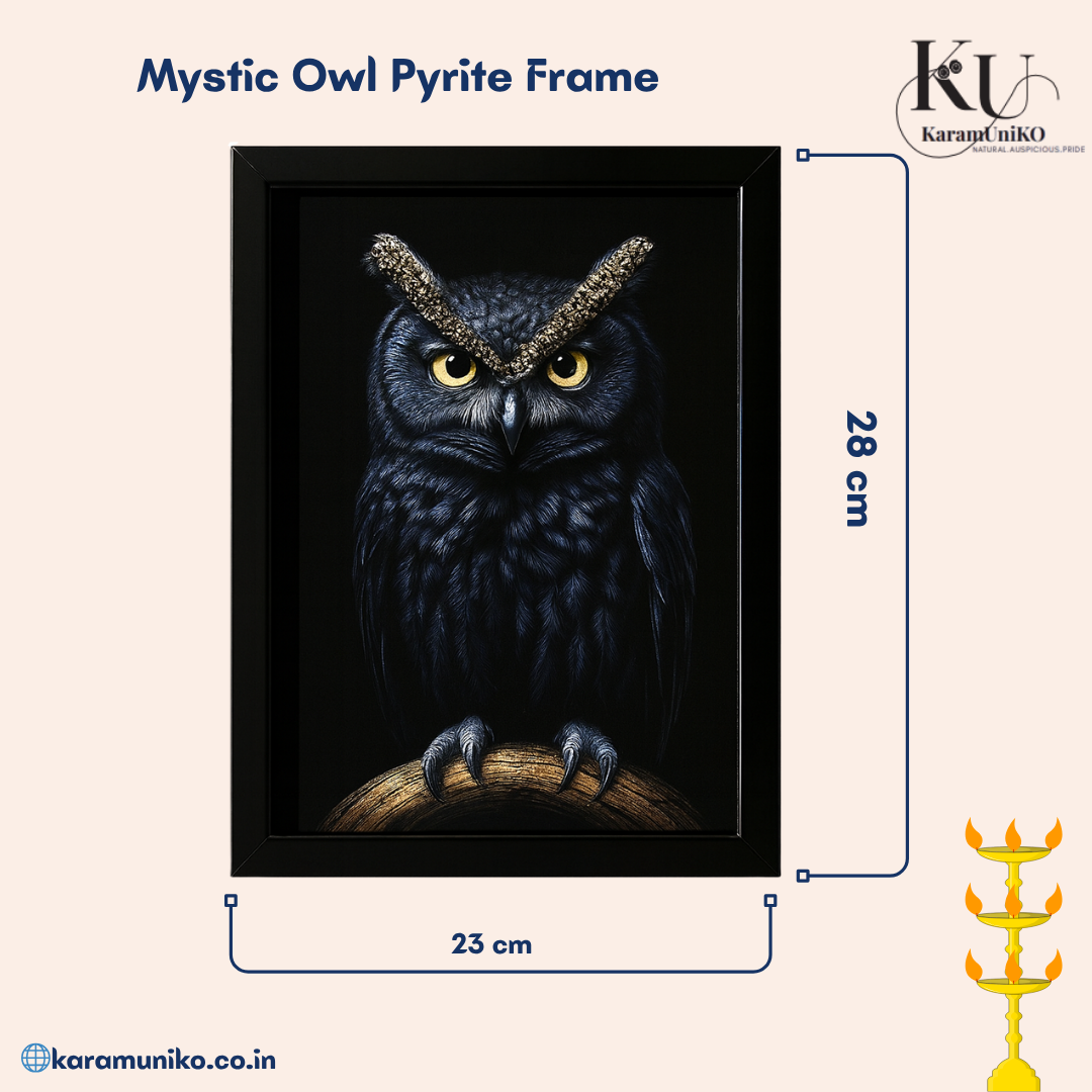 Mystic Owl Pyrite Frame