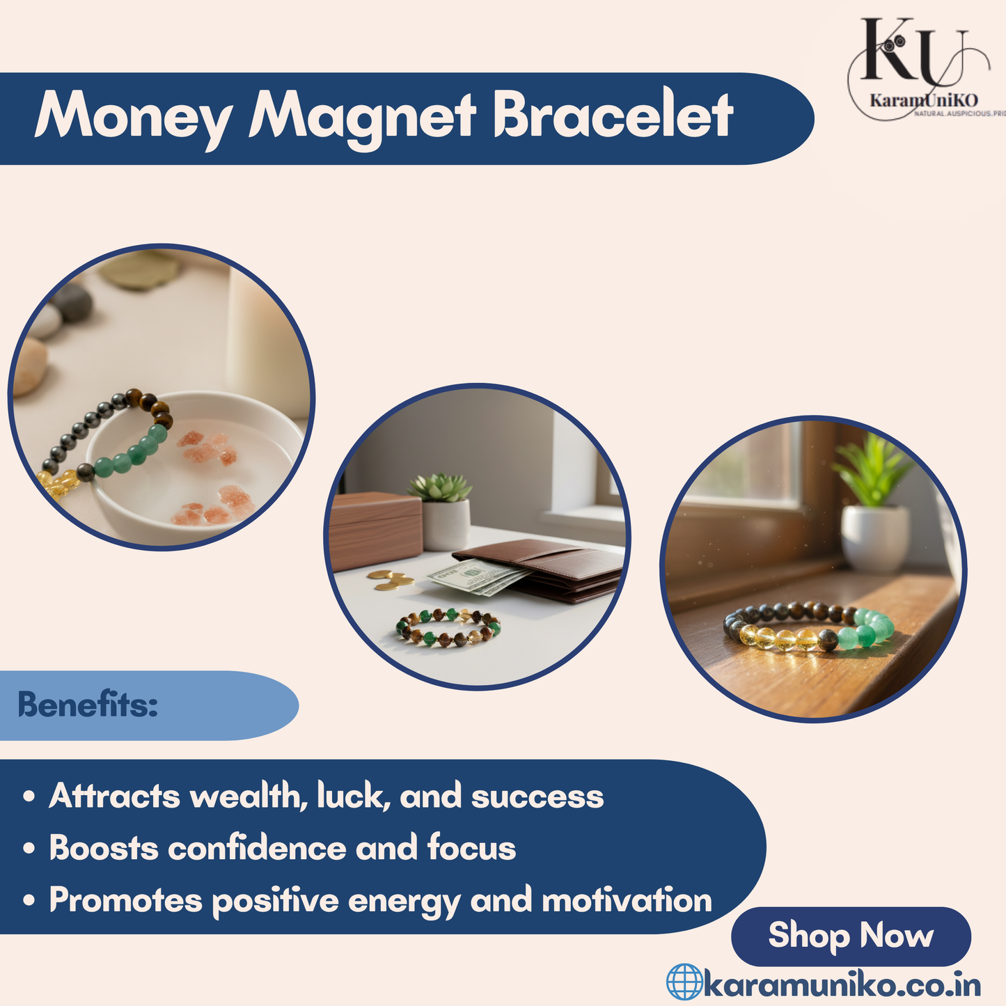Money Magnet Bracelet 8mm