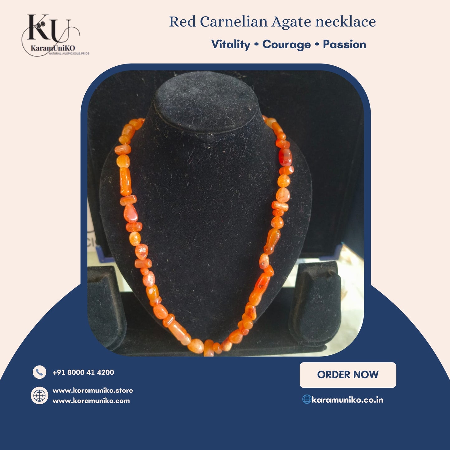 Red Carnelian Agate Necklace