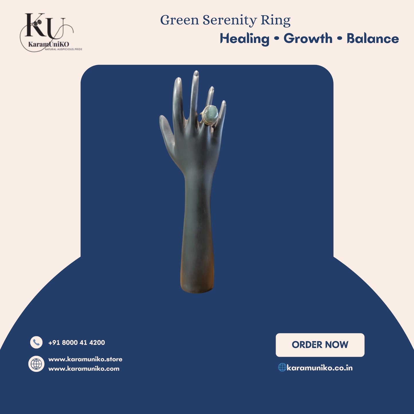 Green Serenity Ring