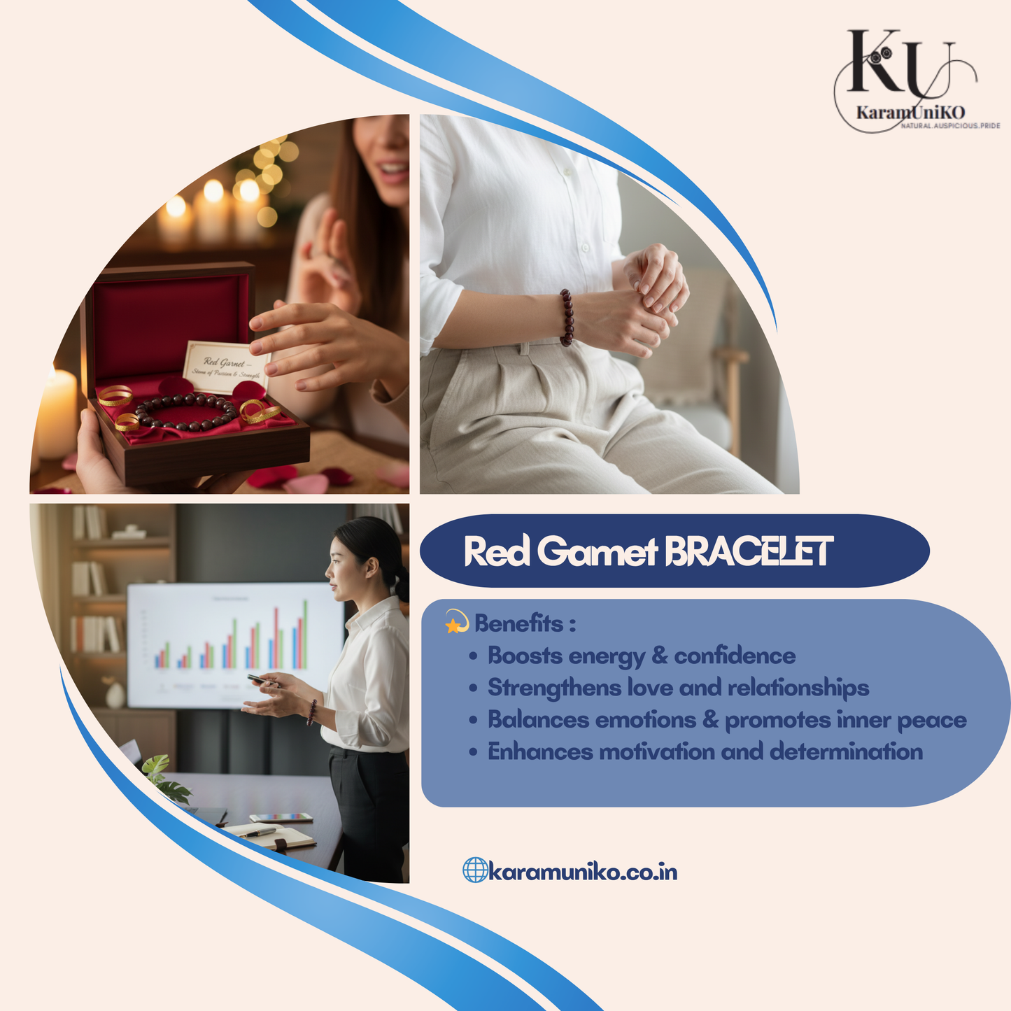 Red Garnet Bracelet – Stone of Passion & Power