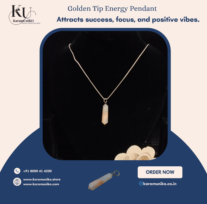Golden Tip Energy Pendant