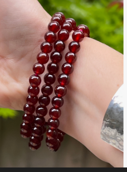 Dark Red Garnet Bracelet