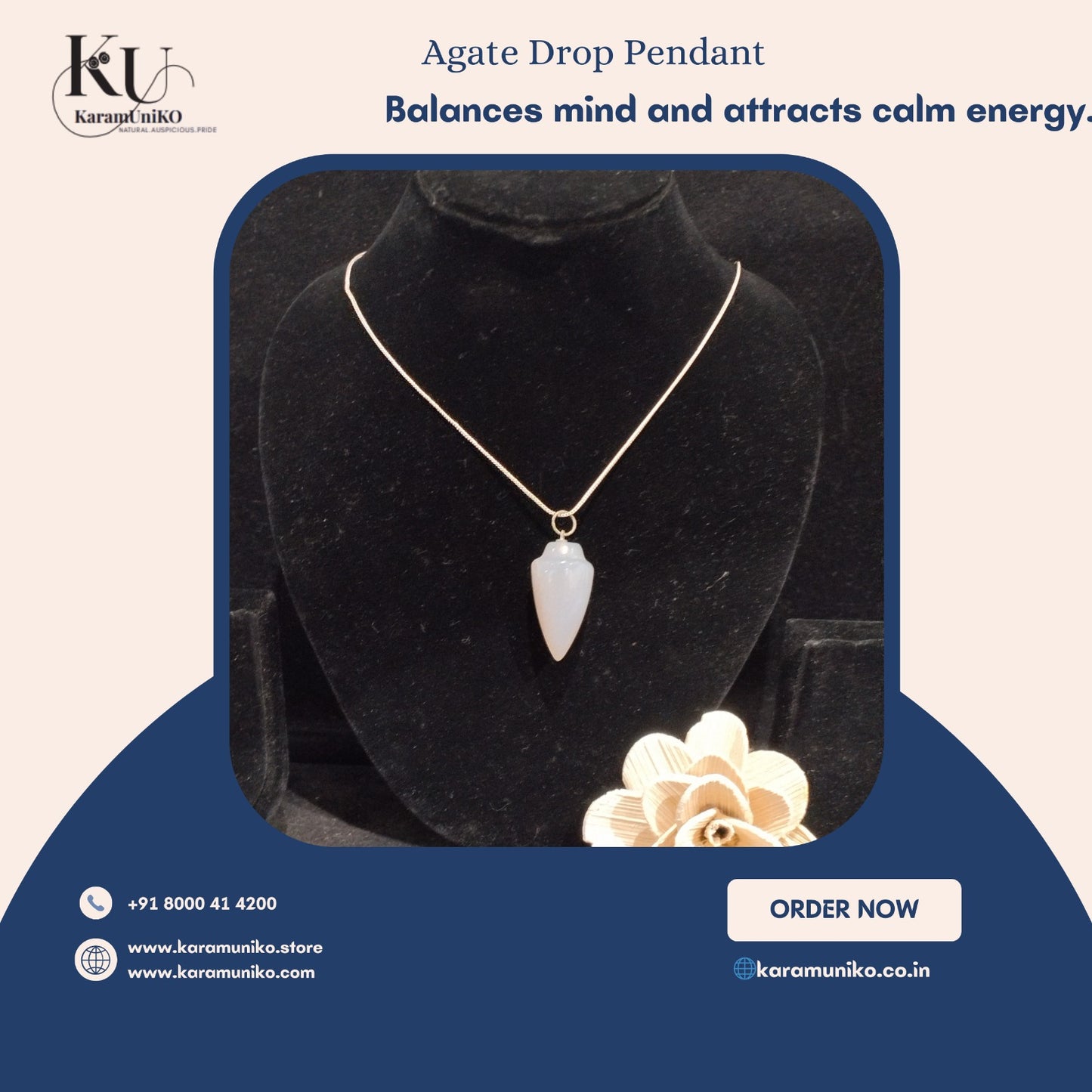 Agate Drop Pendant