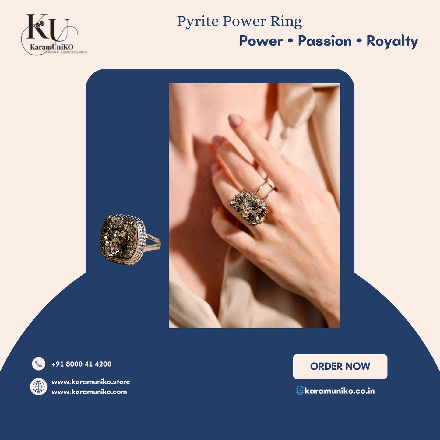 Pyrite Power Ring
