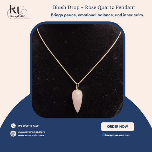 Blush Drop – Rose Quartz Pendant