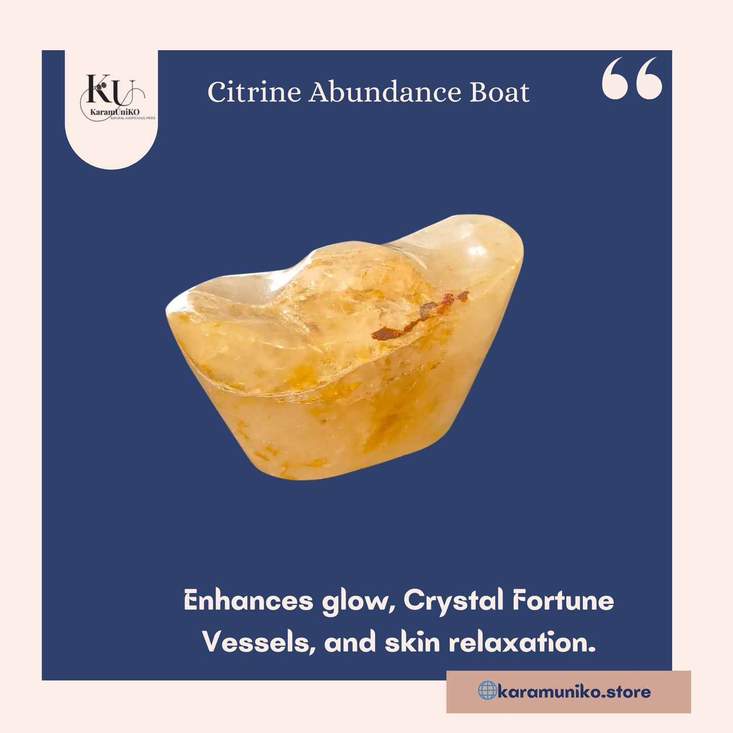 Citrine Abundance Boat