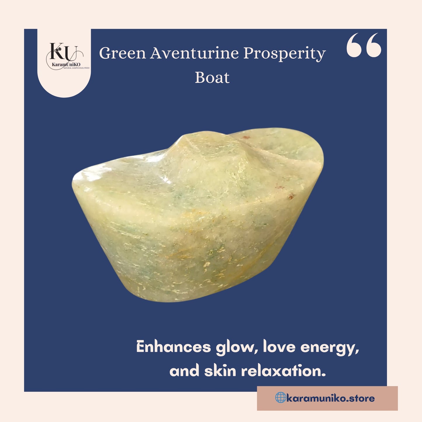Green Aventurine Prosperity Boat