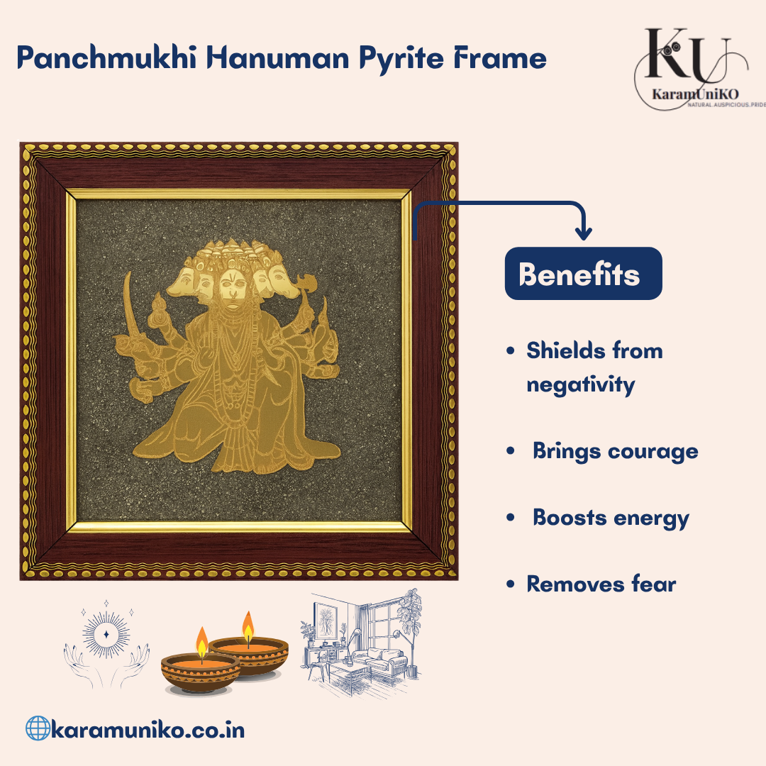 Panchmukhi Hanuman Pyrite Frame