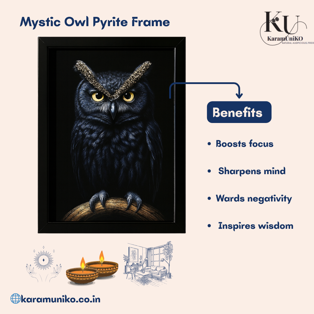 Mystic Owl Pyrite Frame