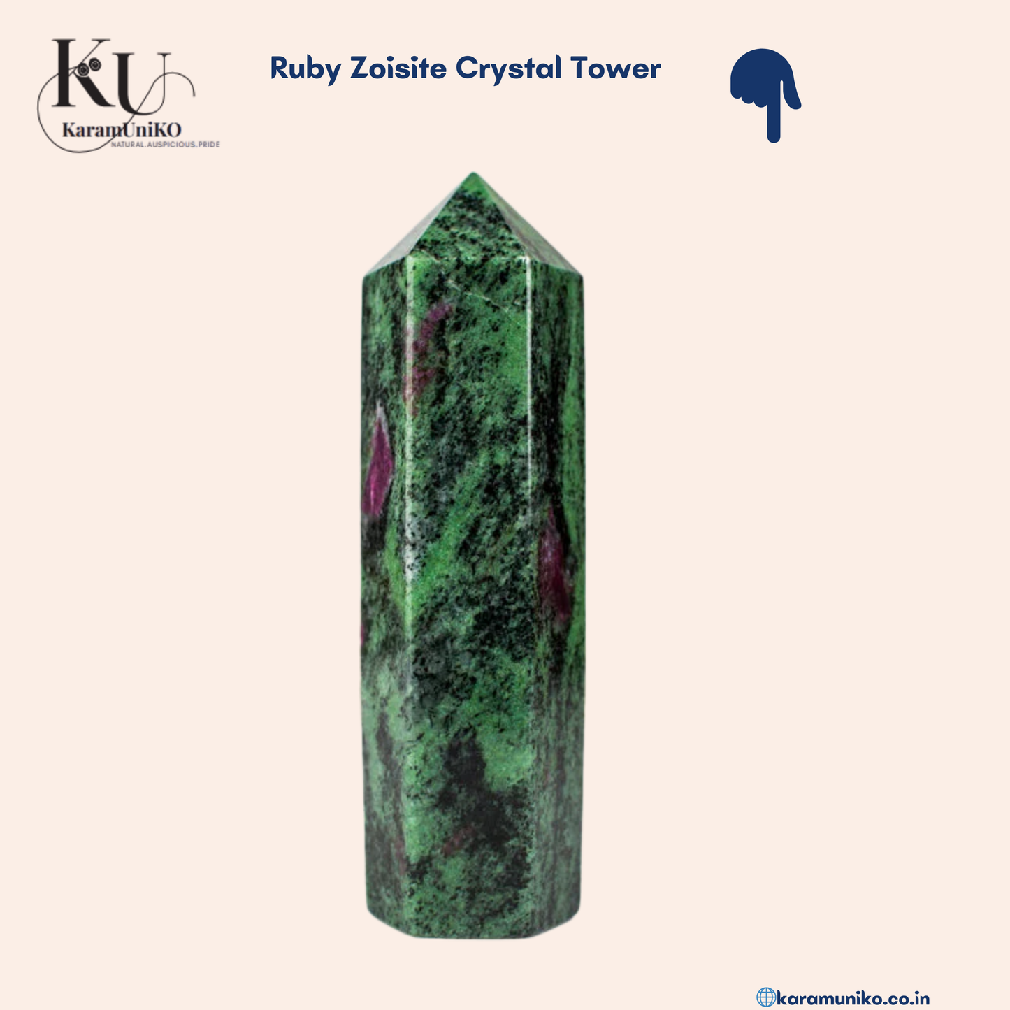 Ruby Zoisite Crystal Tower