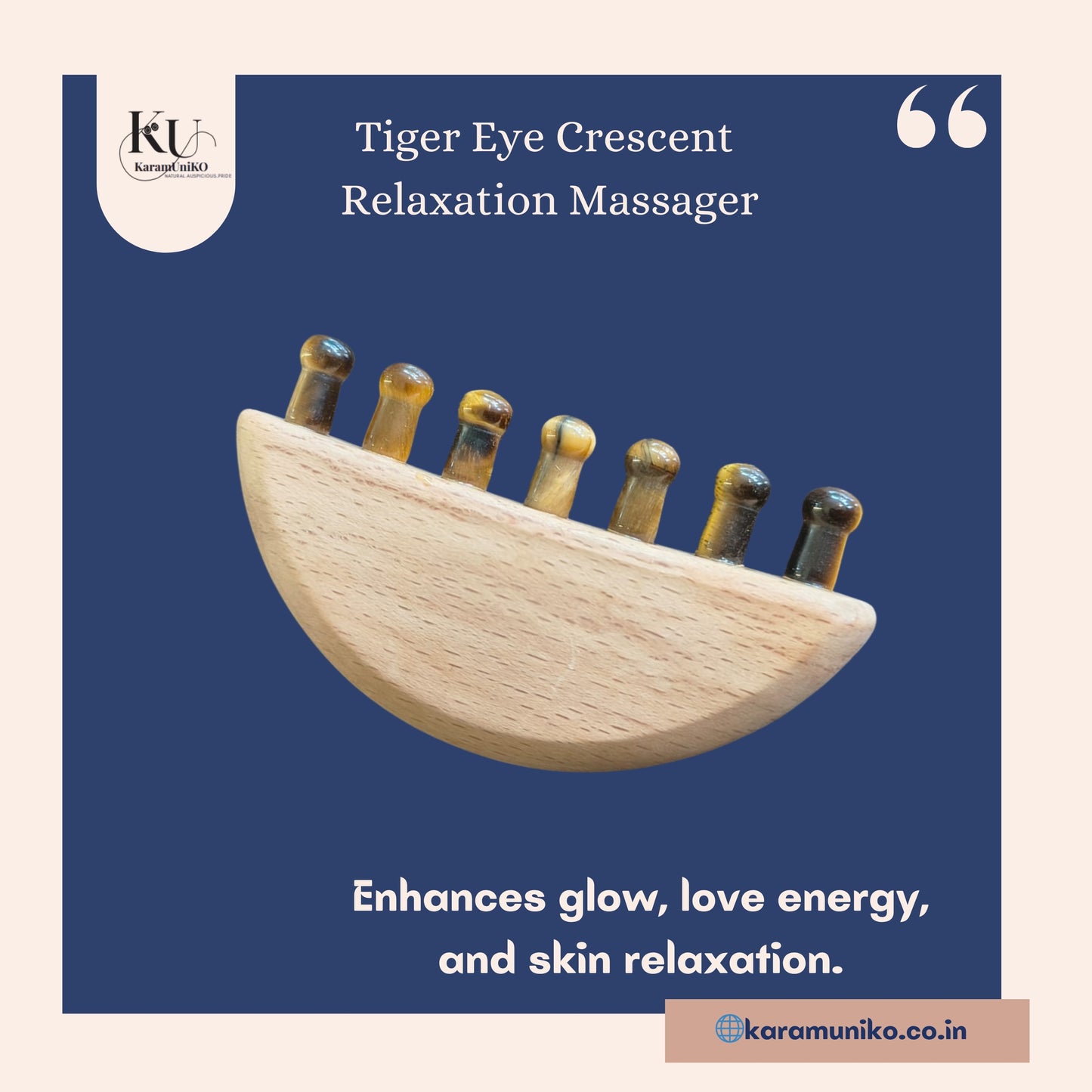 Tiger Eye Crescent Relaxation Massager