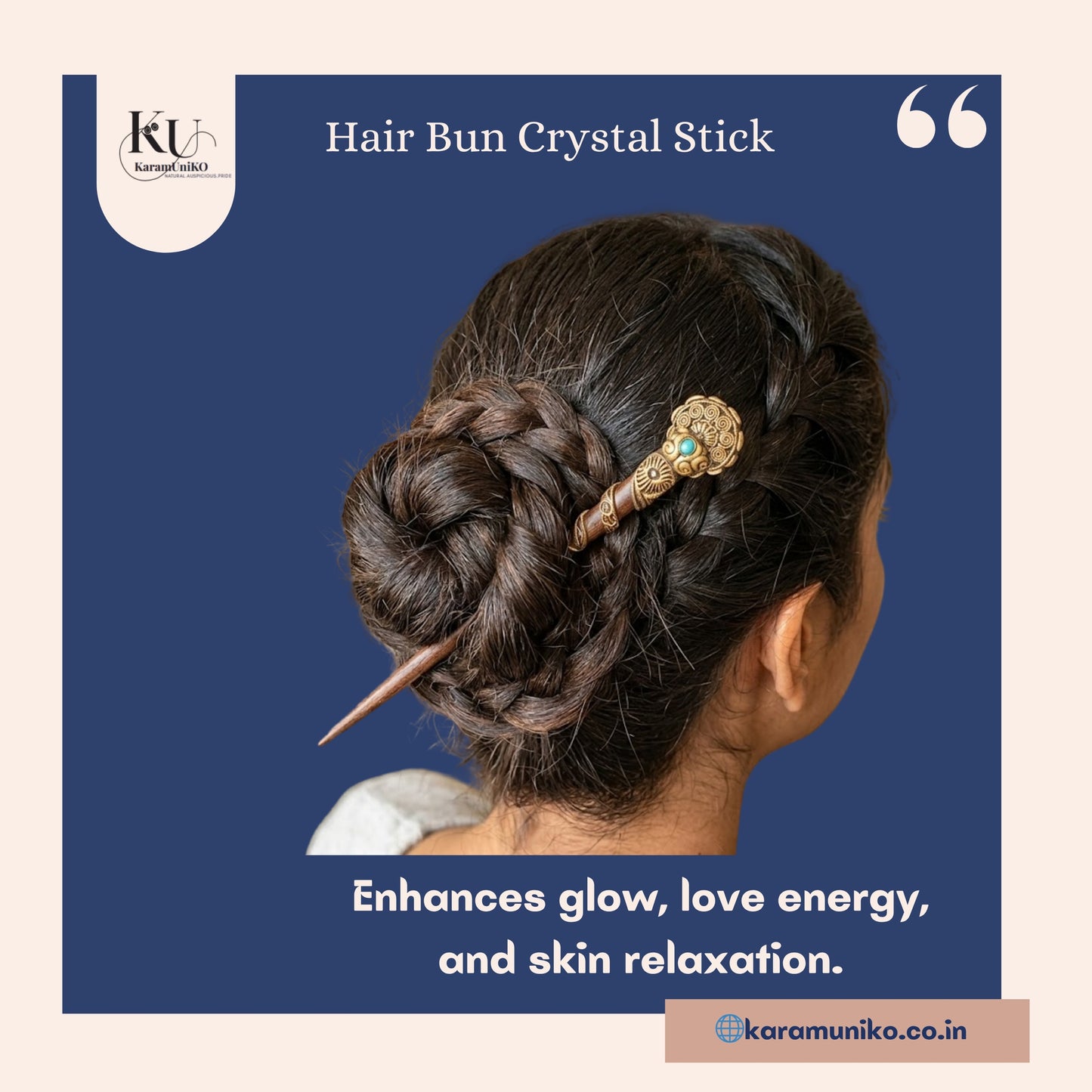 Hair Bun Crystal Stick
