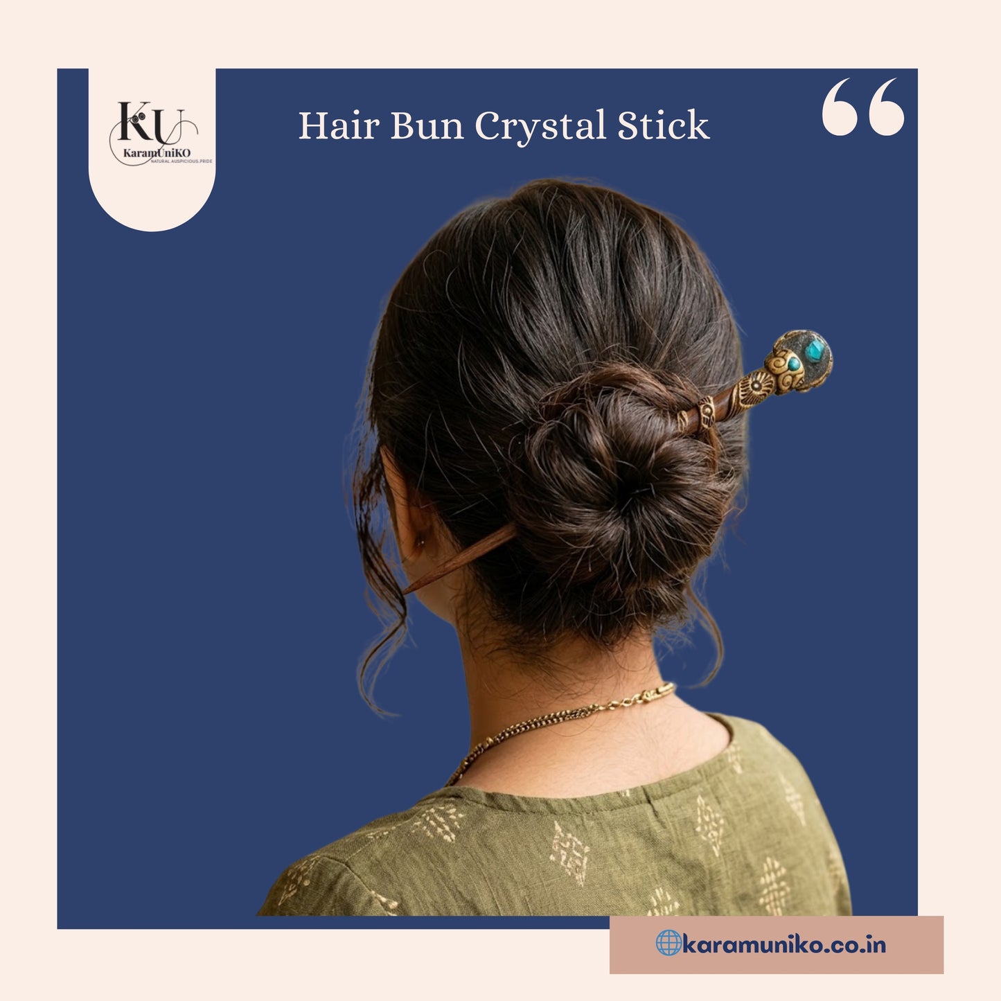 Hair Bun Crystal Stick