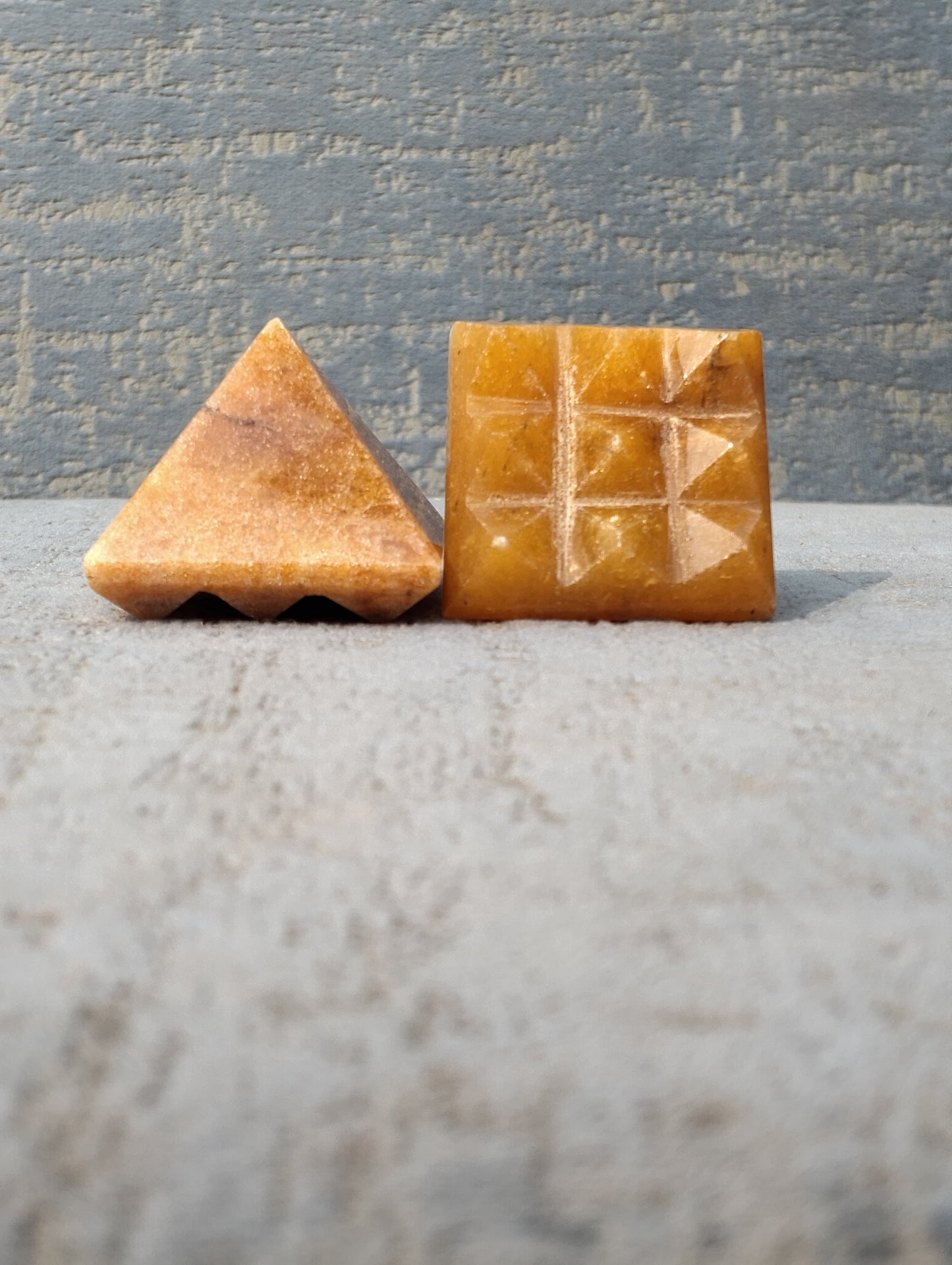 Yellow jasper Nine Prymids