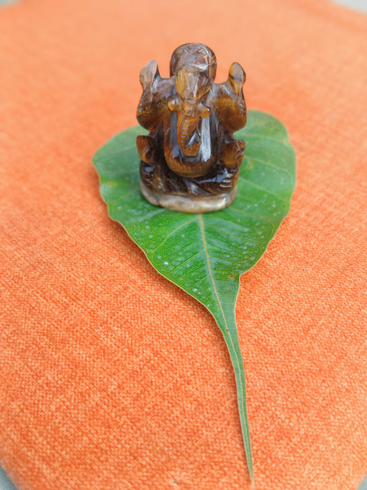 Tiger eye ganpati