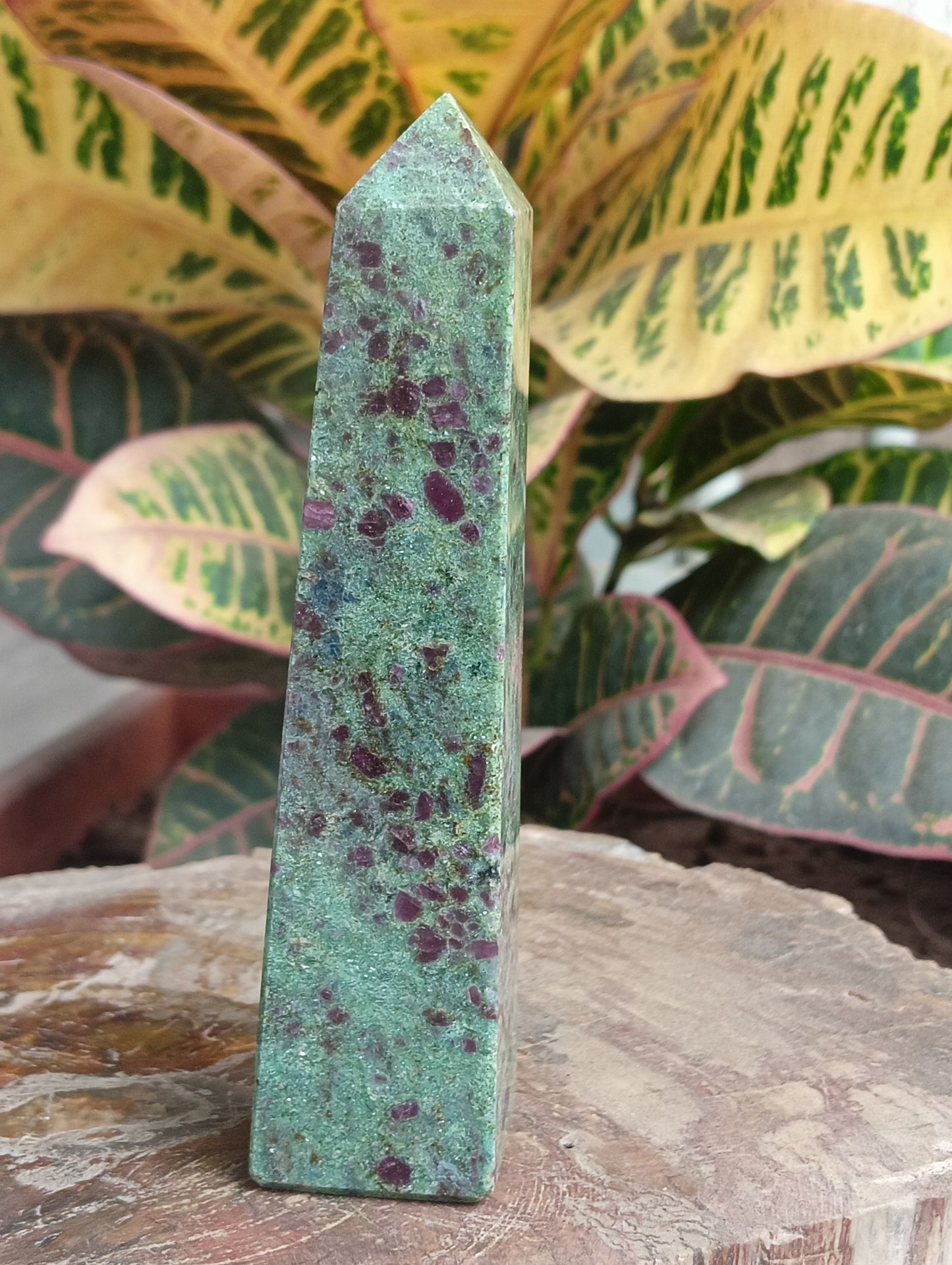 Ruby Zoisite Crystal Tower