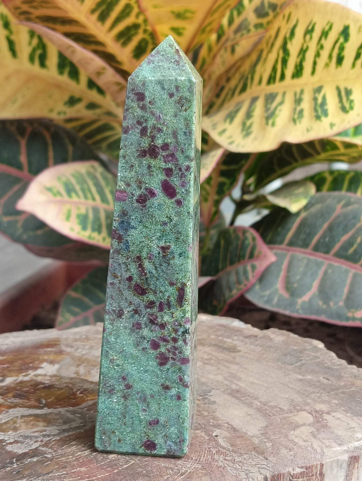 Ruby Zoisite Crystal Tower