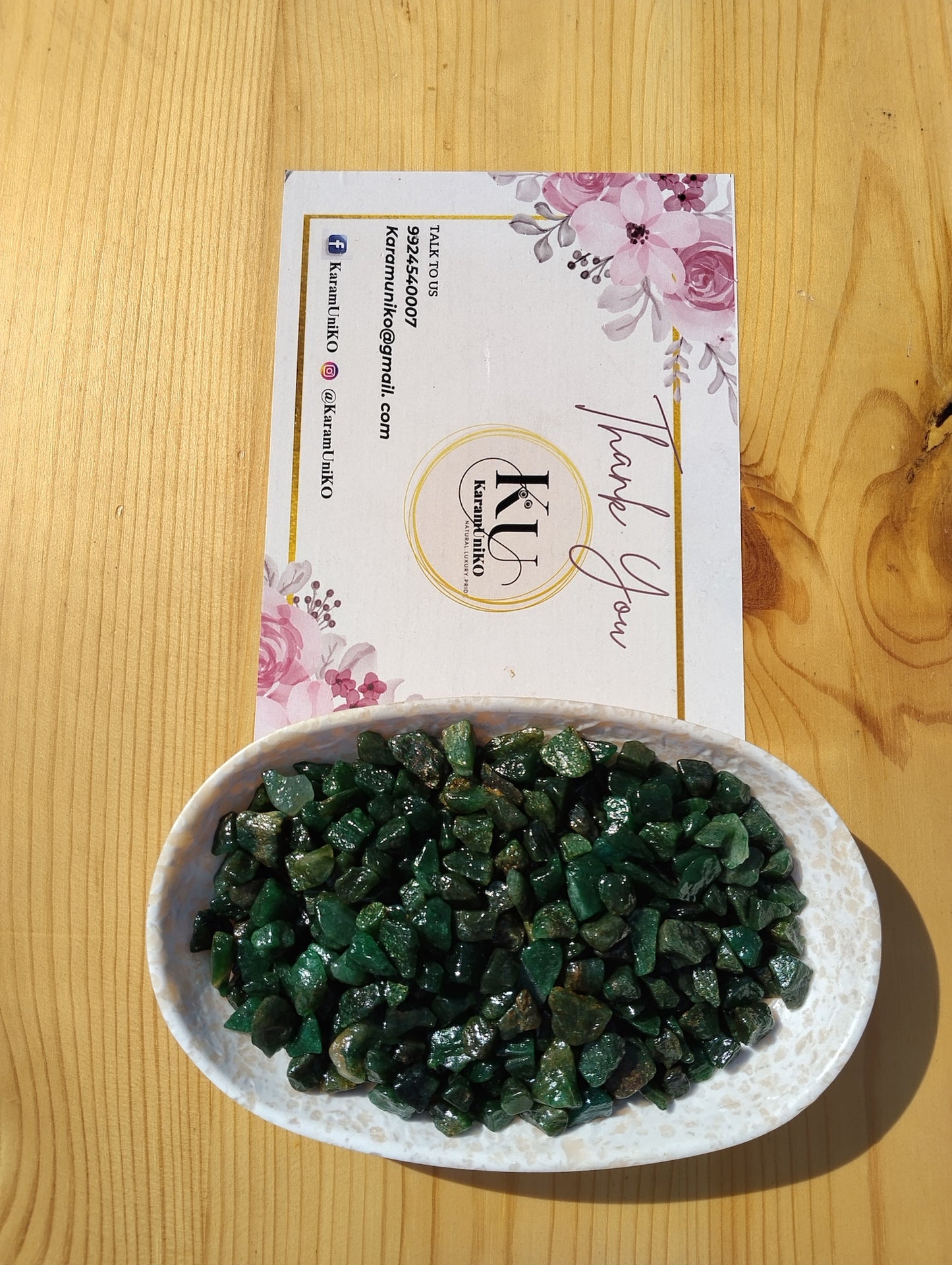 Green Mica Crystal Chips