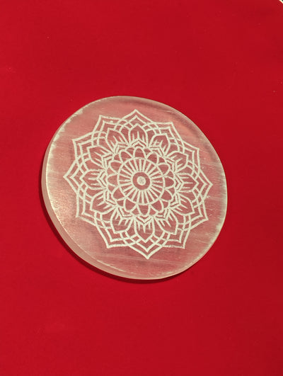 Mandala Selenite Plate
