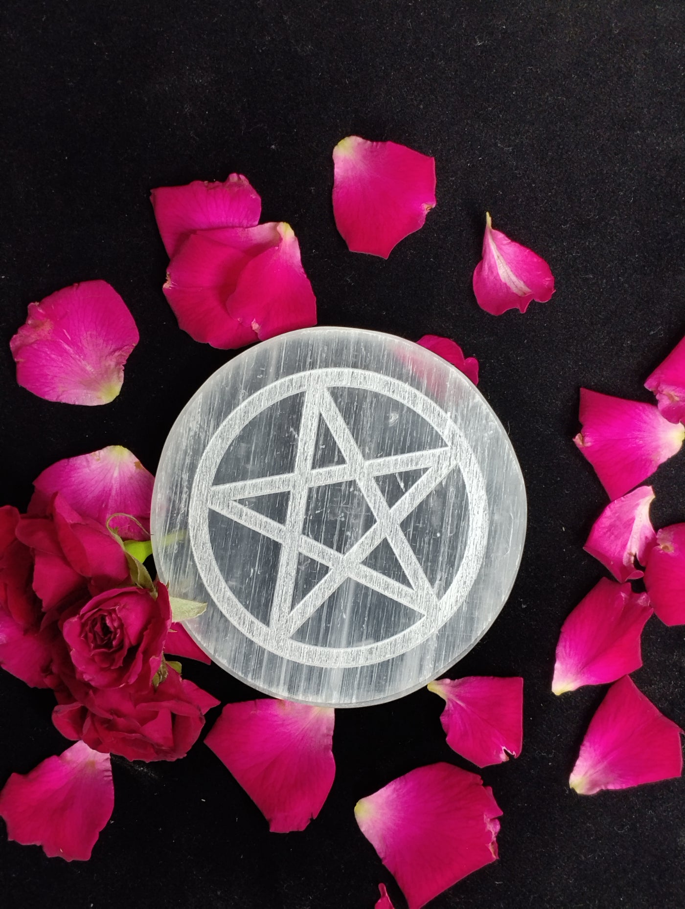 Pentacle Selenite Plate