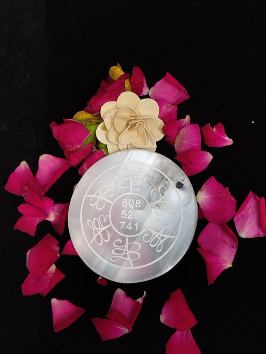 Grabovoi Code Selenite Plate