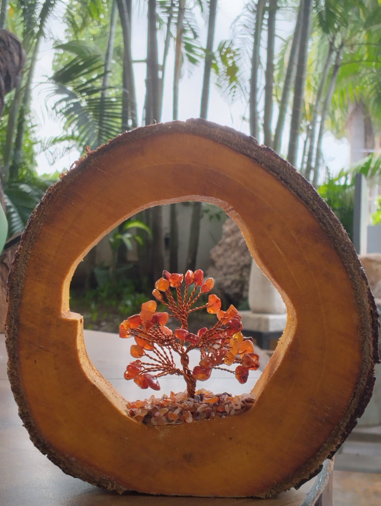 Glowing Gem Tree in Hollow Log