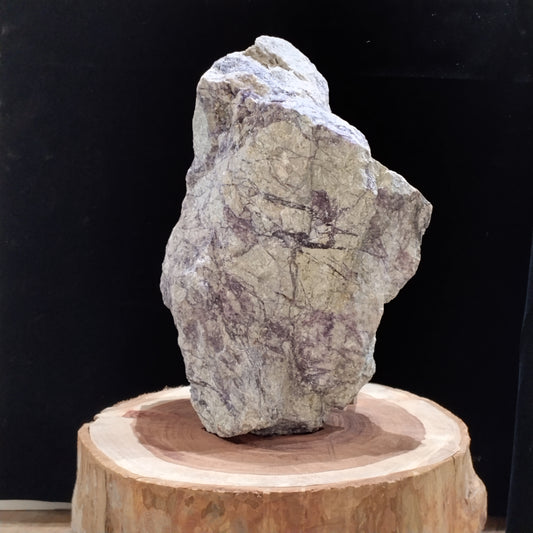 Earthbound Harmony Stone on Handcrafted Wooden Base