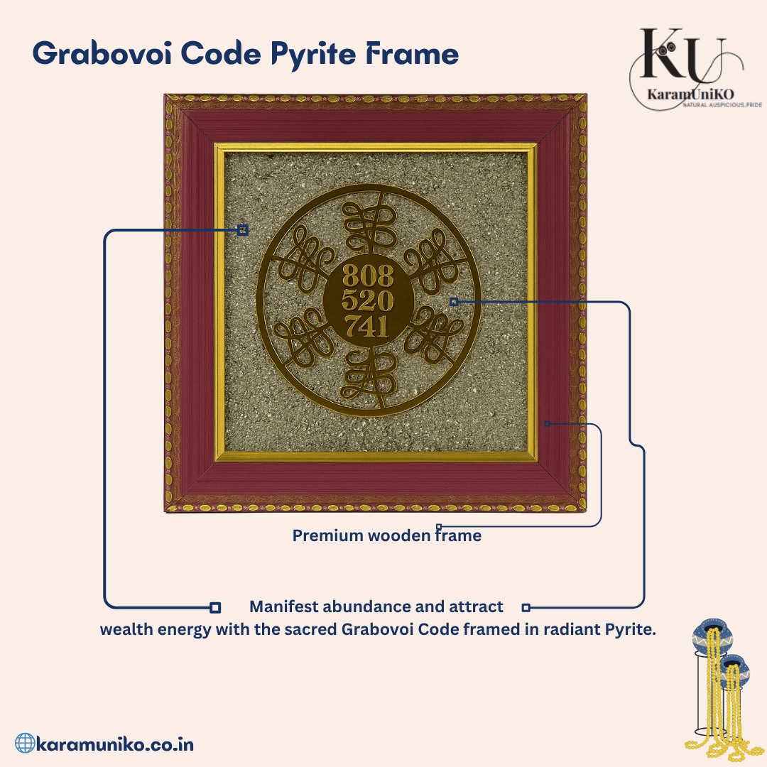 Grabovoi Code Pyrite Frame – Karamuniko Sacred Geometry Series