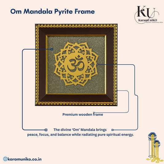 Om Mandala Pyrite Frame