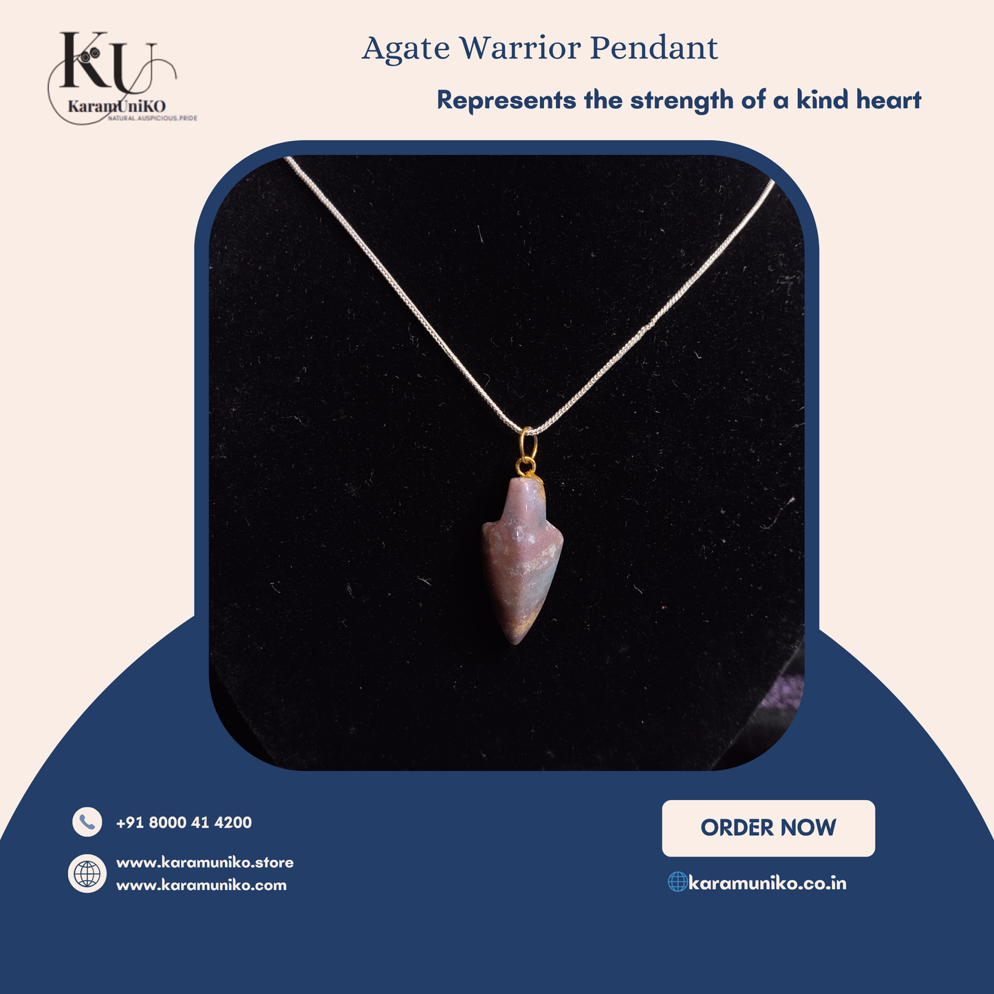 Agate Warrior Pendant