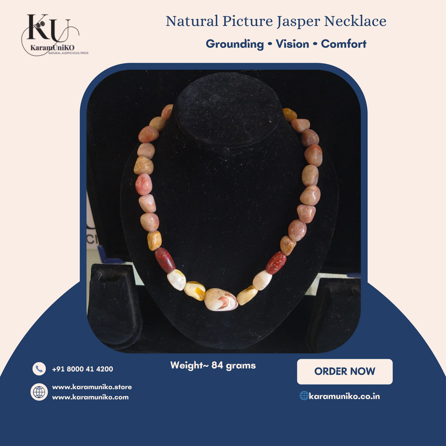 Natural Picture Jasper Necklace