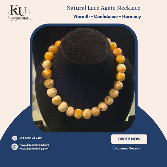 Natural Lace Agate Necklace