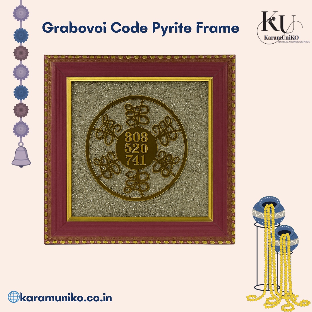 Grabovoi Code Pyrite Frame – Karamuniko Sacred Geometry Series