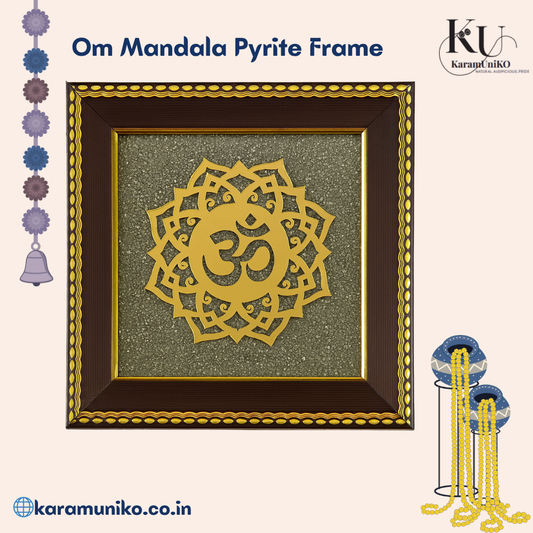 Om Mandala Pyrite Frame