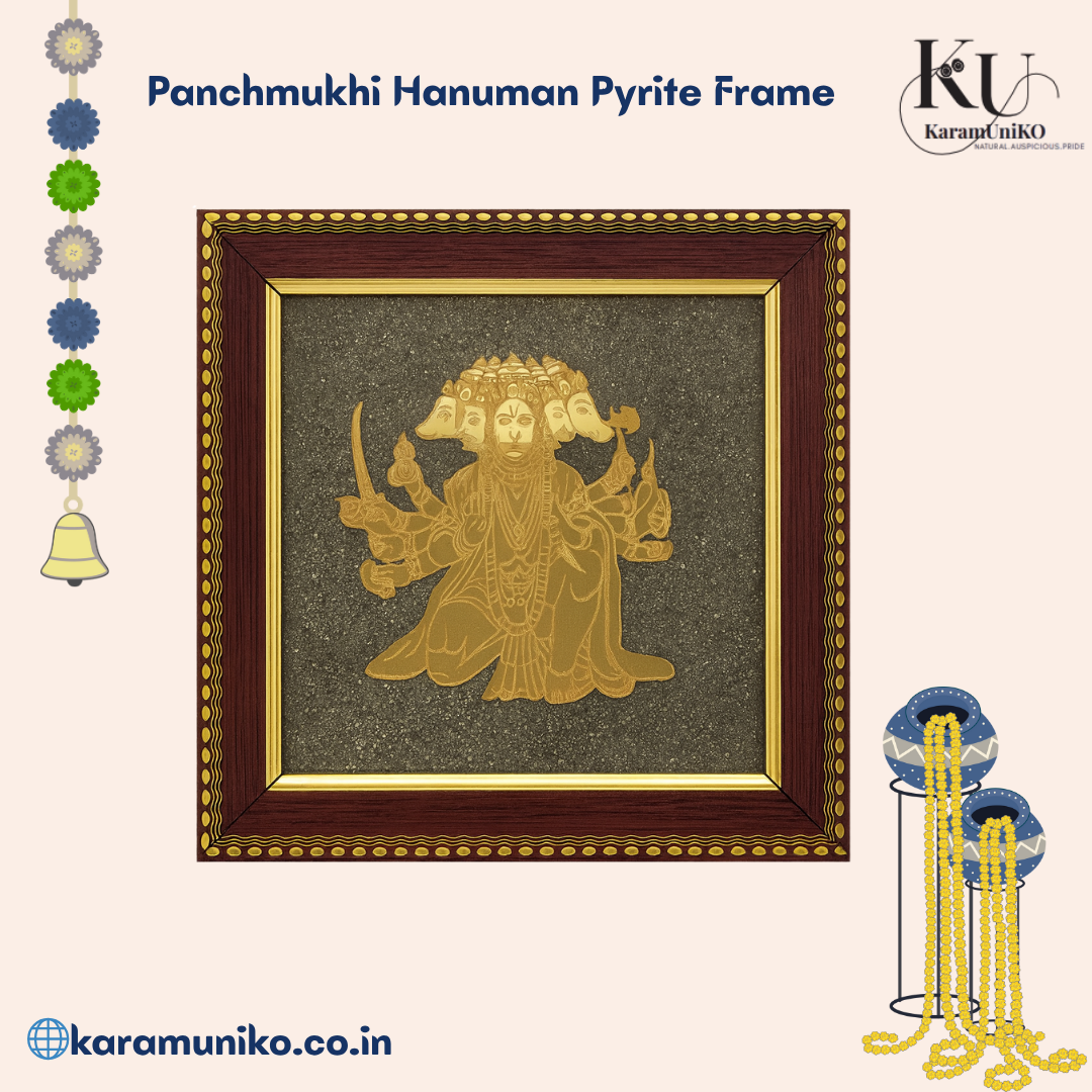 Panchmukhi Hanuman Pyrite Frame