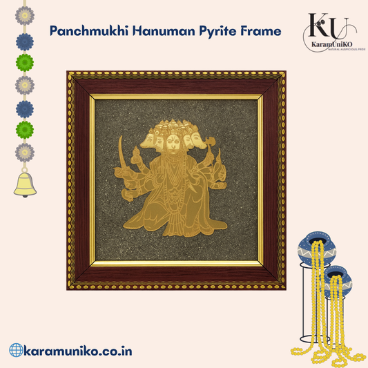 Panchmukhi Hanuman Pyrite Frame