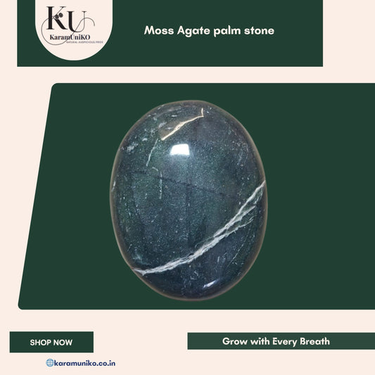 Moss Agate Palm Stone – Natural Growth & Balance Crystal