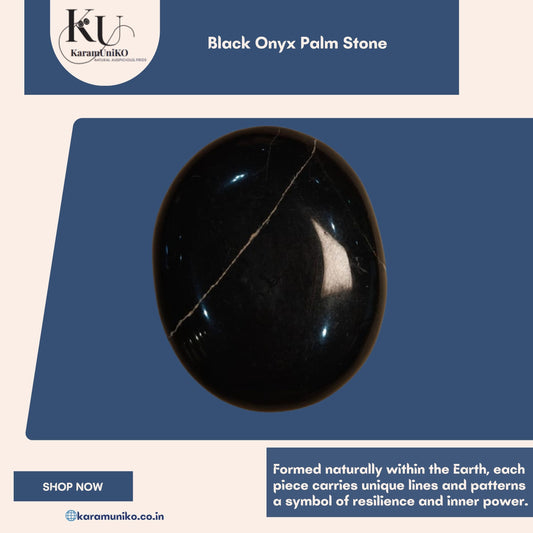 Black Onyx Palm Stone