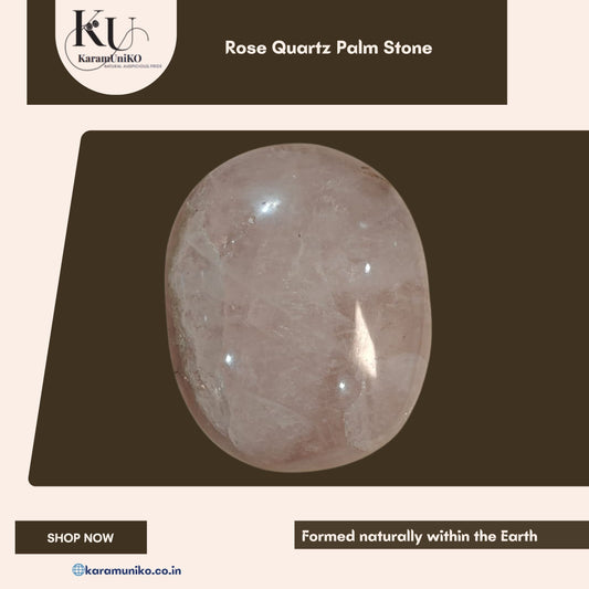 Rose Quartz Palm Stone – Love & Emotional Healing Crystal