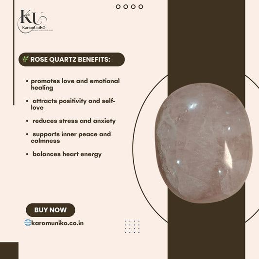 Rose Quartz Palm Stone – Love & Emotional Healing Crystal